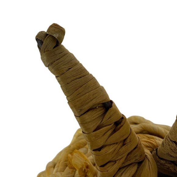 Handwoven Pineapple Wicker Rattan Woven Decorative Accent Tropical Tiki Boho - Picture 6 of 7